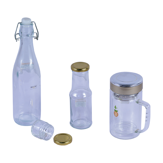 GLASS BOTTLE , GLASS JAR